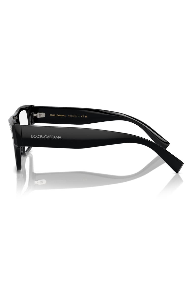 Dolce&Gabbana 54mm Square Optical Glasses, Alternate, color, Black