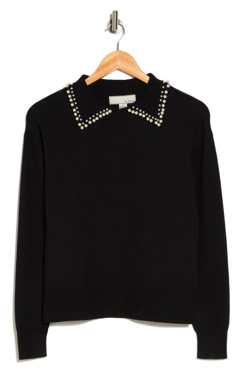 BY DESIGN Maddie Faux Pearl Collar Sweater, Alternate, color,