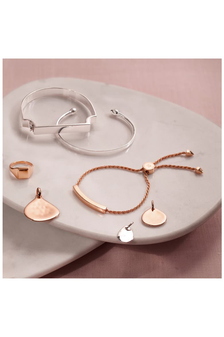 Engravable Linear Friendship Chain Bracelet, Alternate, color, ROSE GOLD