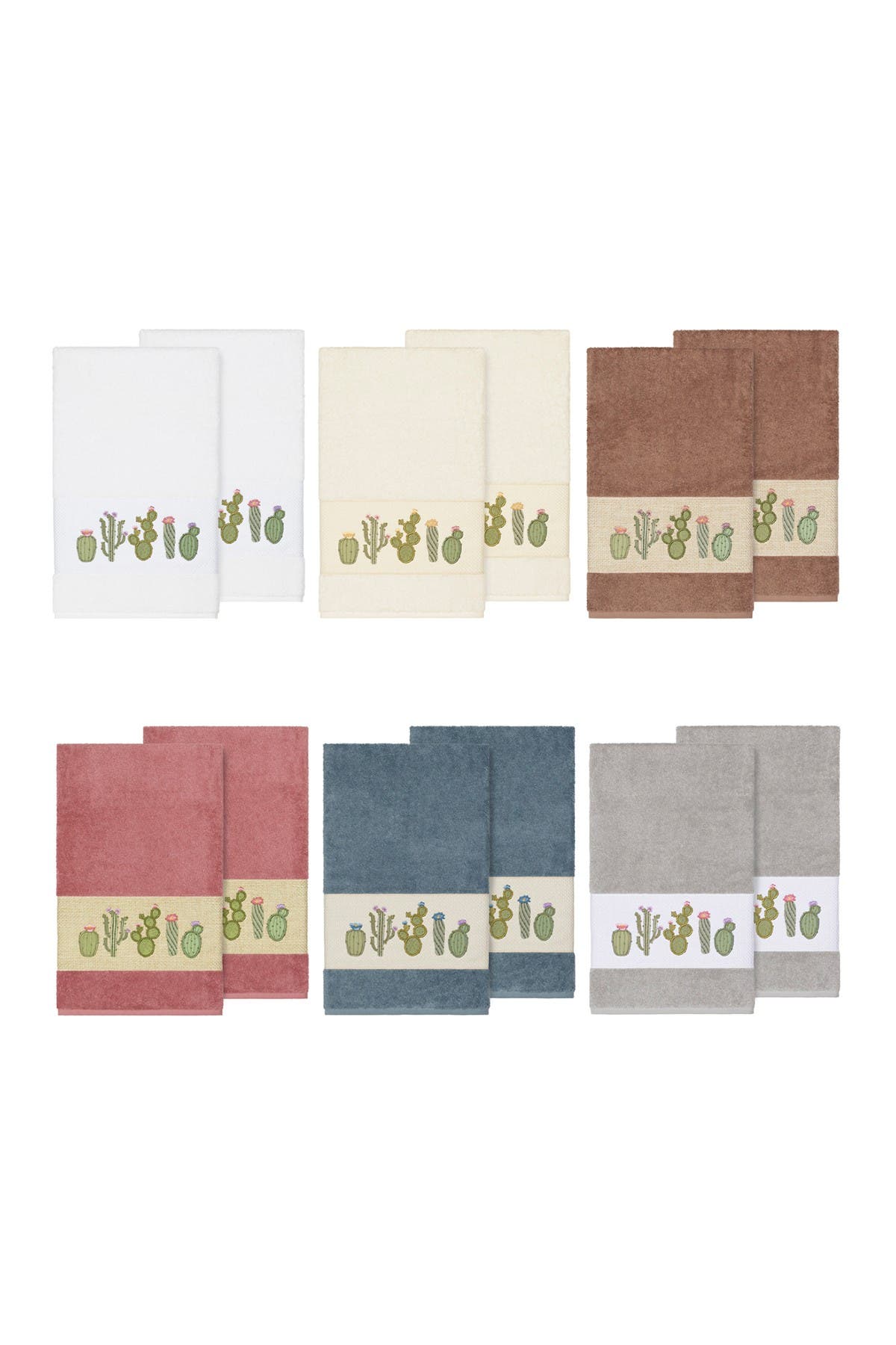 Linum Home Textiles Tea Rose Mila Embellished Bath Towel - Set of 2 ...