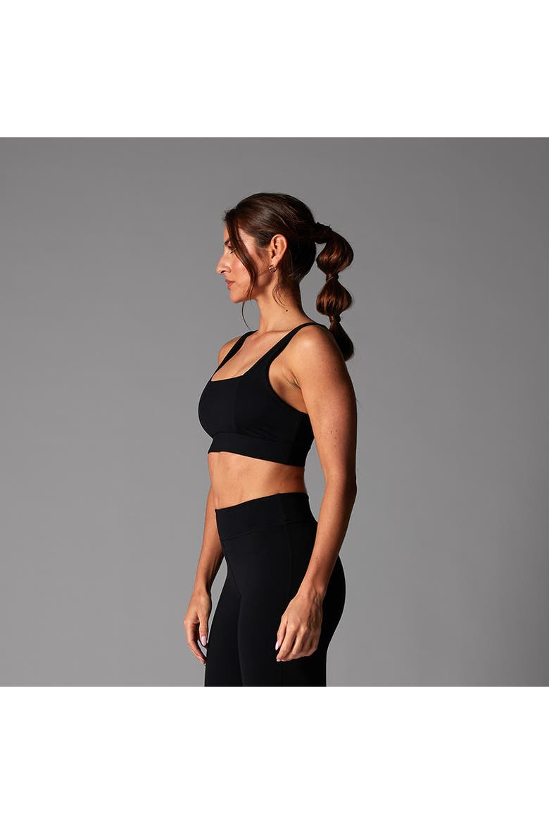 Square Neck Bra, Alternate, color, EBONY
