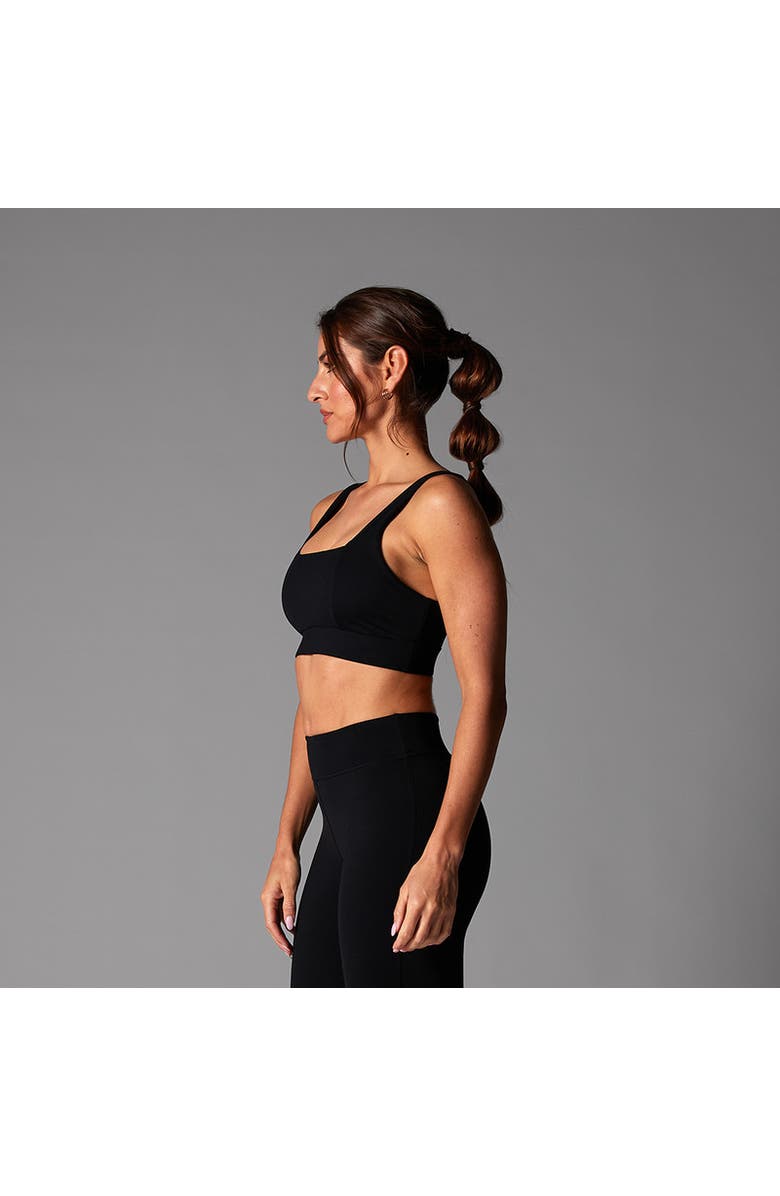 Tavi Square Neck Bra, Alternate, color, Ebony