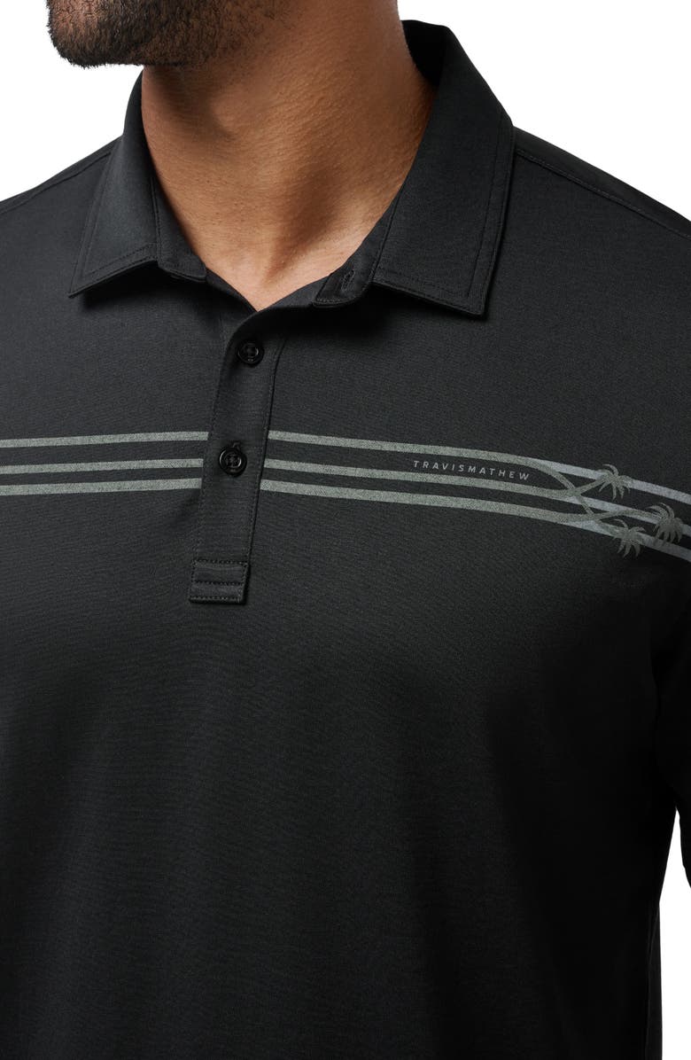 TravisMathew Harbor Patrol Stripe Piqué Polo, Alternate, color, Black
