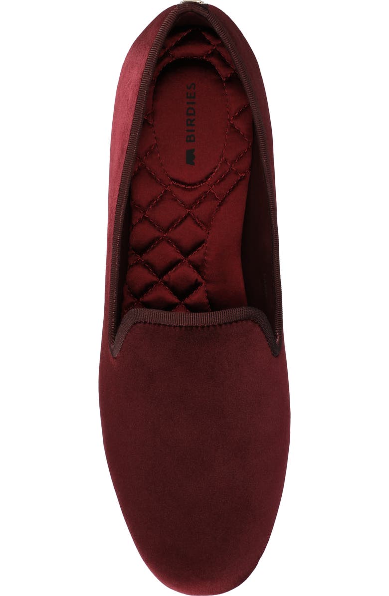 Birdies The Starling Loafer Velvet, Alternate, color, Burgundy