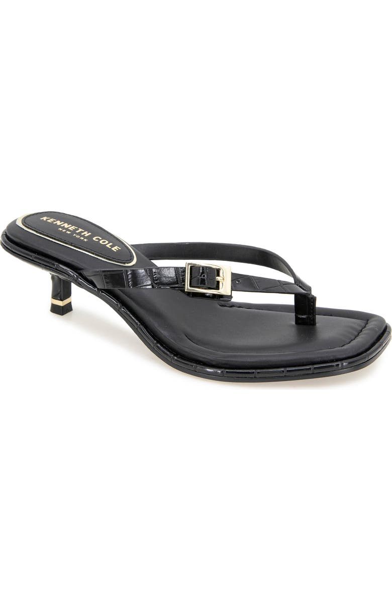Kenneth Cole Gillie Kitten Heel Slide Sandal, Main, color, Black Croco