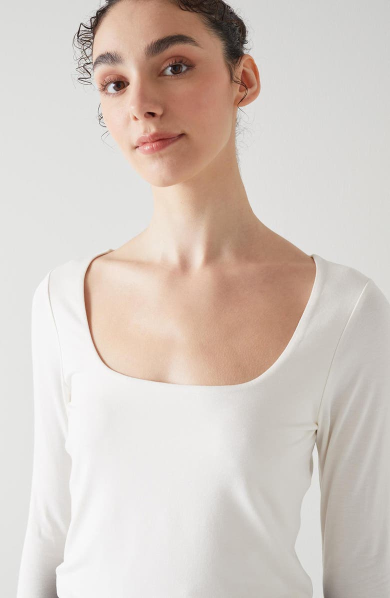 LK Bennett Square Neck Jersey Top, Alternate, color, 