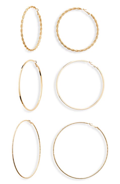 Set of 3 Hoop Earrings