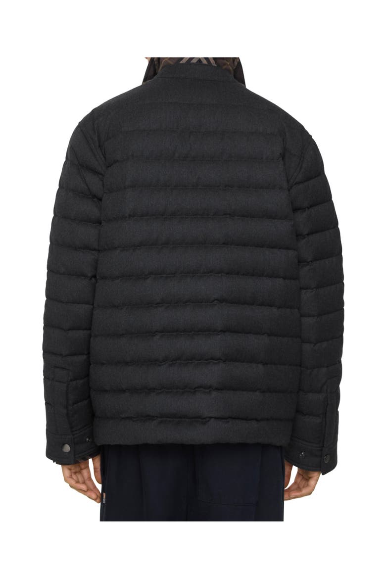 Wool Flannel Padded Overshirt, Alternate, color, Charcoal grey