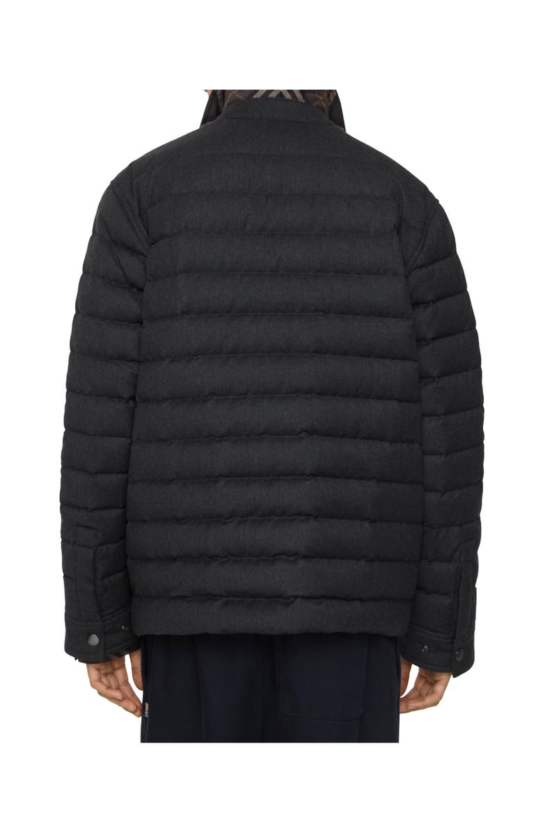 Burberry Wool Flannel Padded Overshirt, Alternate, color, Charcoal Grey