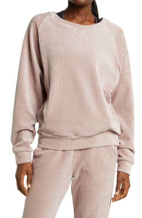 Plush Corduroy Crewneck Sweatshirt
