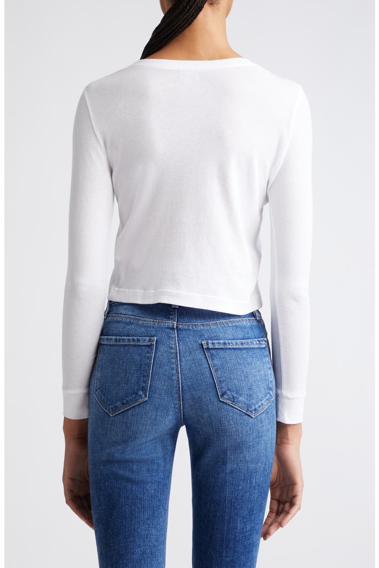 Benny Crewneck Crop T-Shirt, Alternate, color, WHITE