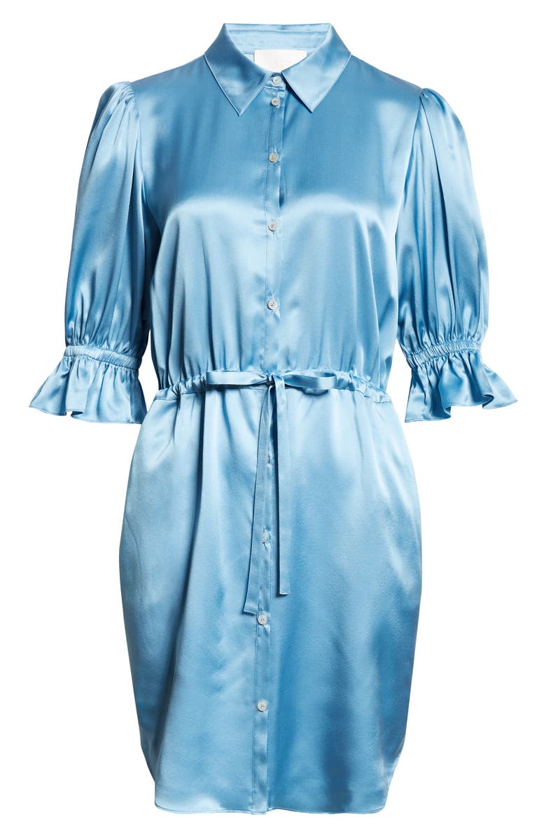 Cinq à Sept Fiona Silk Shirtdress, Alternate, color, Kettle Pond