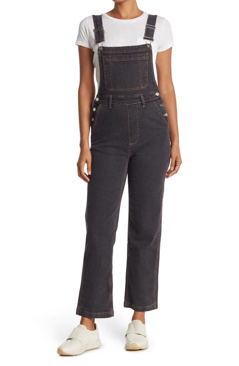 We Wore What Straight Tapered Stretch Denim Overalls