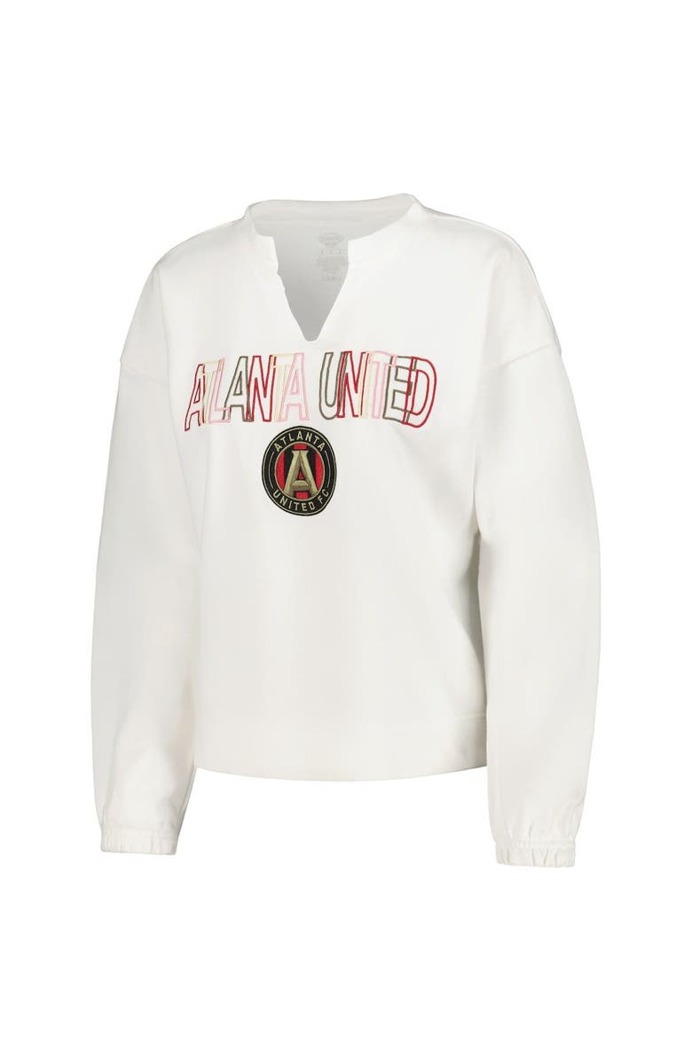 CONCEPTS SPORT Women's Concepts Sport  White Atlanta United FC Sunray Notch Neck Long Sleeve T-Shirt, Alternate, color, 