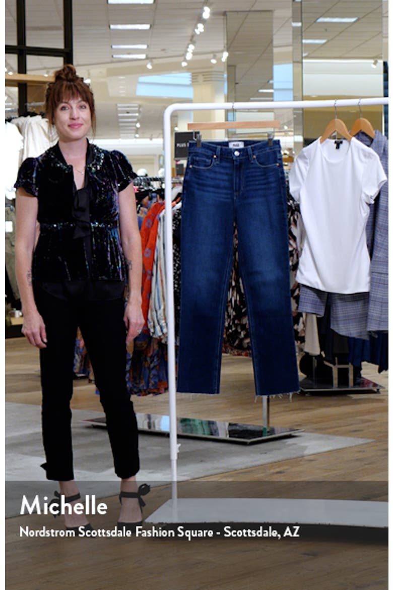 Cindy Raw Edge Straight Leg Jeans video