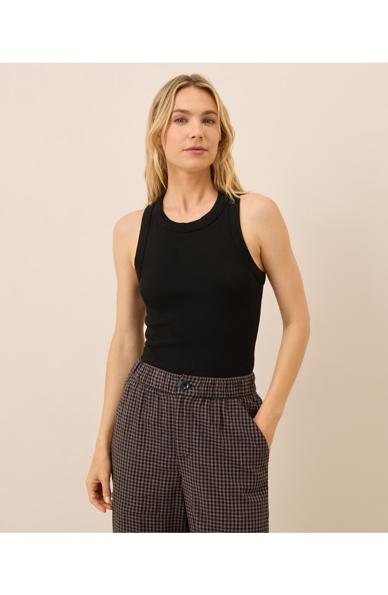 Pact Perfect Rib Racerback Tank, Main, color, Black