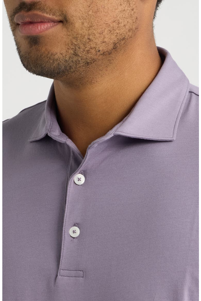 Crown Flex Cotton Blend Polo, Alternate, color, PURPLE FIG