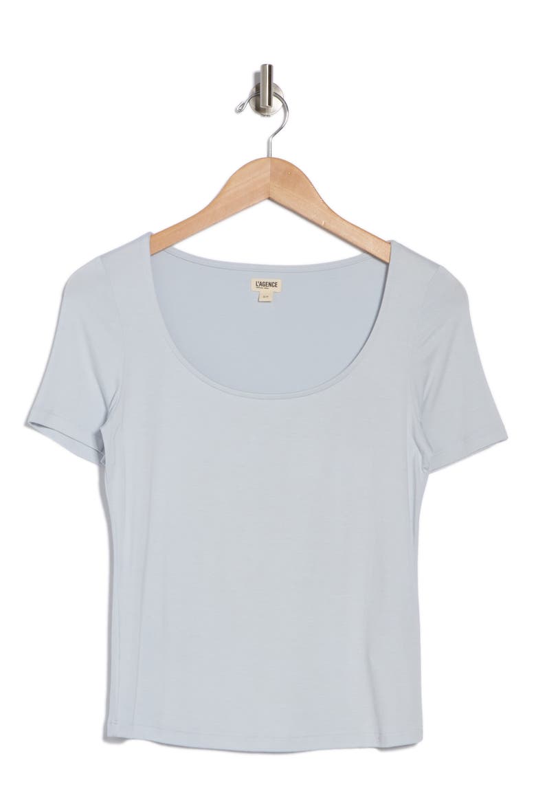 Alva U-Neck Crop T-Shirt, Alternate, color, PARISIAN BLUE