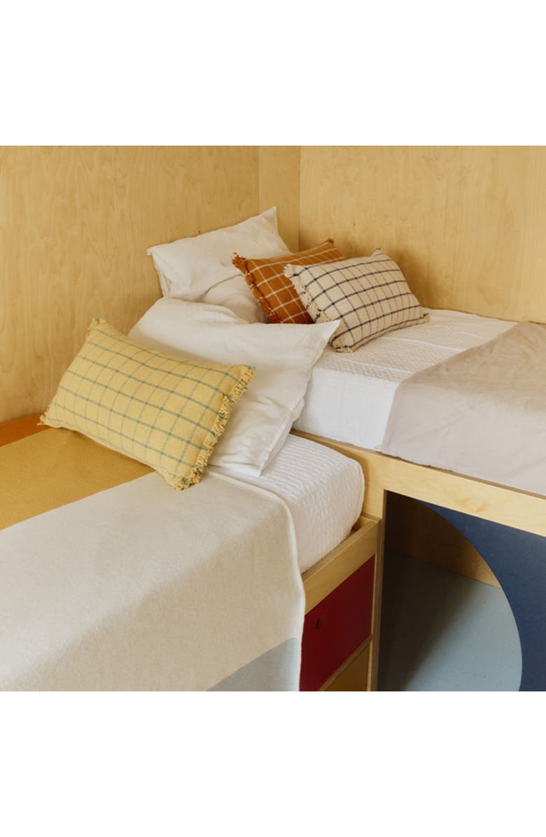 Lorena Canals Cushion Geo Block, Alternate, color, Navy Blue, Natural