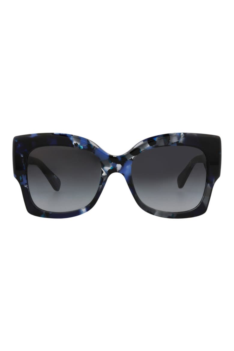 55mm Square Sunglasses, Main, color, BLUE BLUE GREY