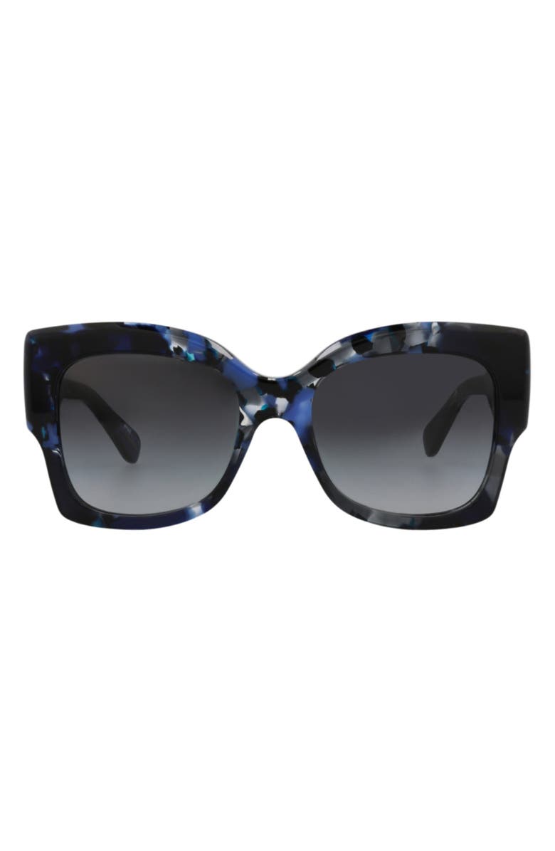 Chloé 55mm Square Sunglasses, Main, color, Blue Blue Grey