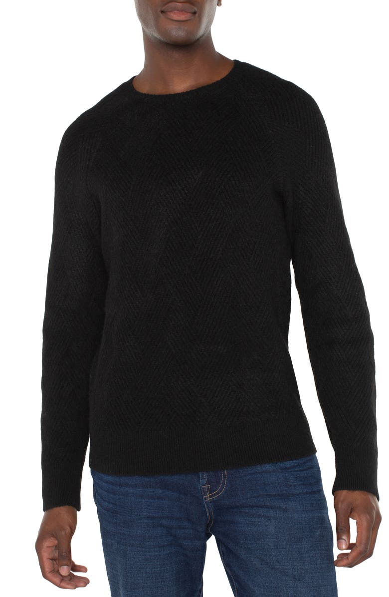 Liverpool Rib Textured Raglan Sweater, Main, color, 