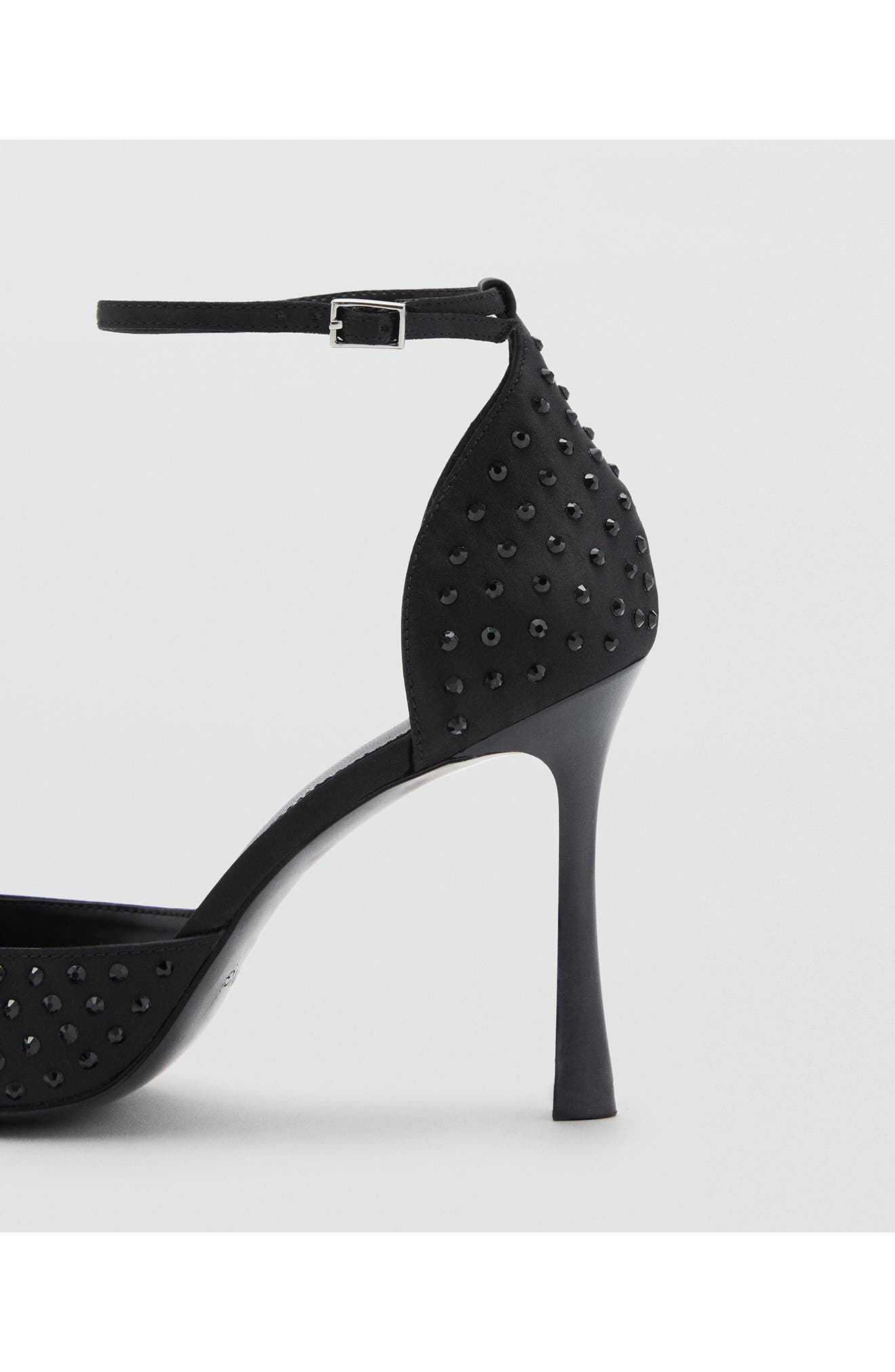 MANGO Crystal Ankle Strap Pump, Alternate, color, 