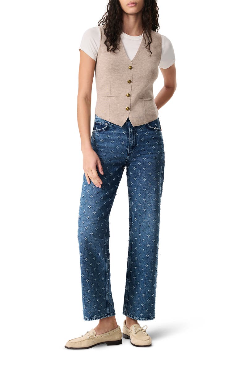 rag & bone Ella Merino Wool Blend Sweater Vest, Alternate, color, Dark Taupe