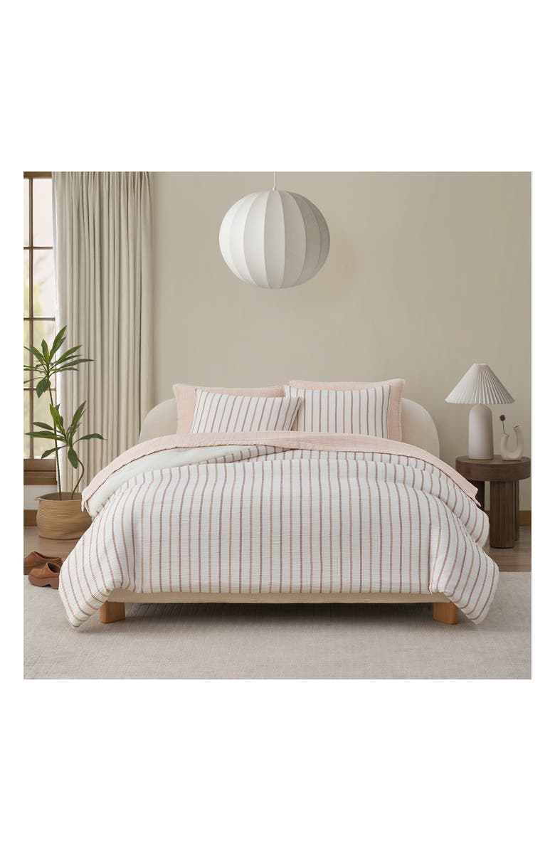 UGG<sup>®</sup> Alamitos Stripe Comforter & Shams Set, Alternate, color, White/ Himalayan Salt