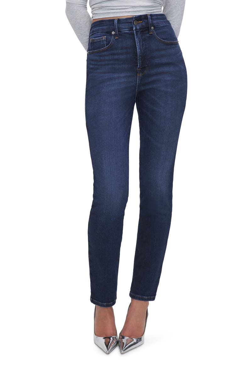 Good Classic Split Back Pocket Straight Leg Jeans, Main, color, INDIGO572