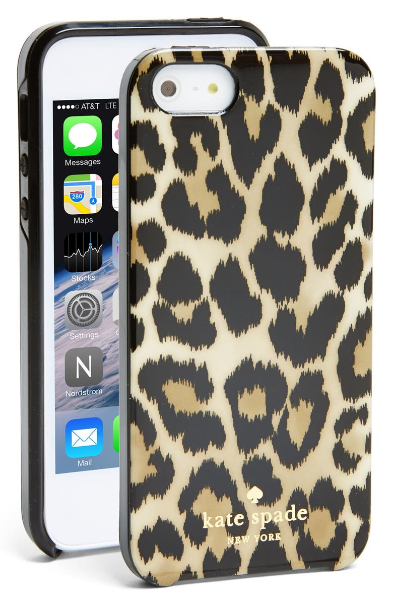 Kate Spade New York 'leopard ikat' iPhone 5 & 5s case, Main, color, 