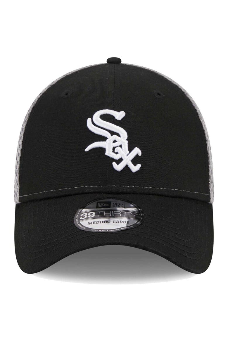 Men's New Era Black Chicago White Sox Team Neo 39THIRTY Flex Hat, Alternate, color, Black