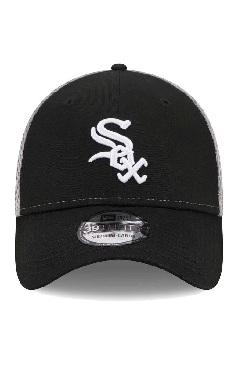 New Era Men's New Era Black Chicago White Sox Team Neo 39THIRTY Flex Hat, Alternate, color, Black