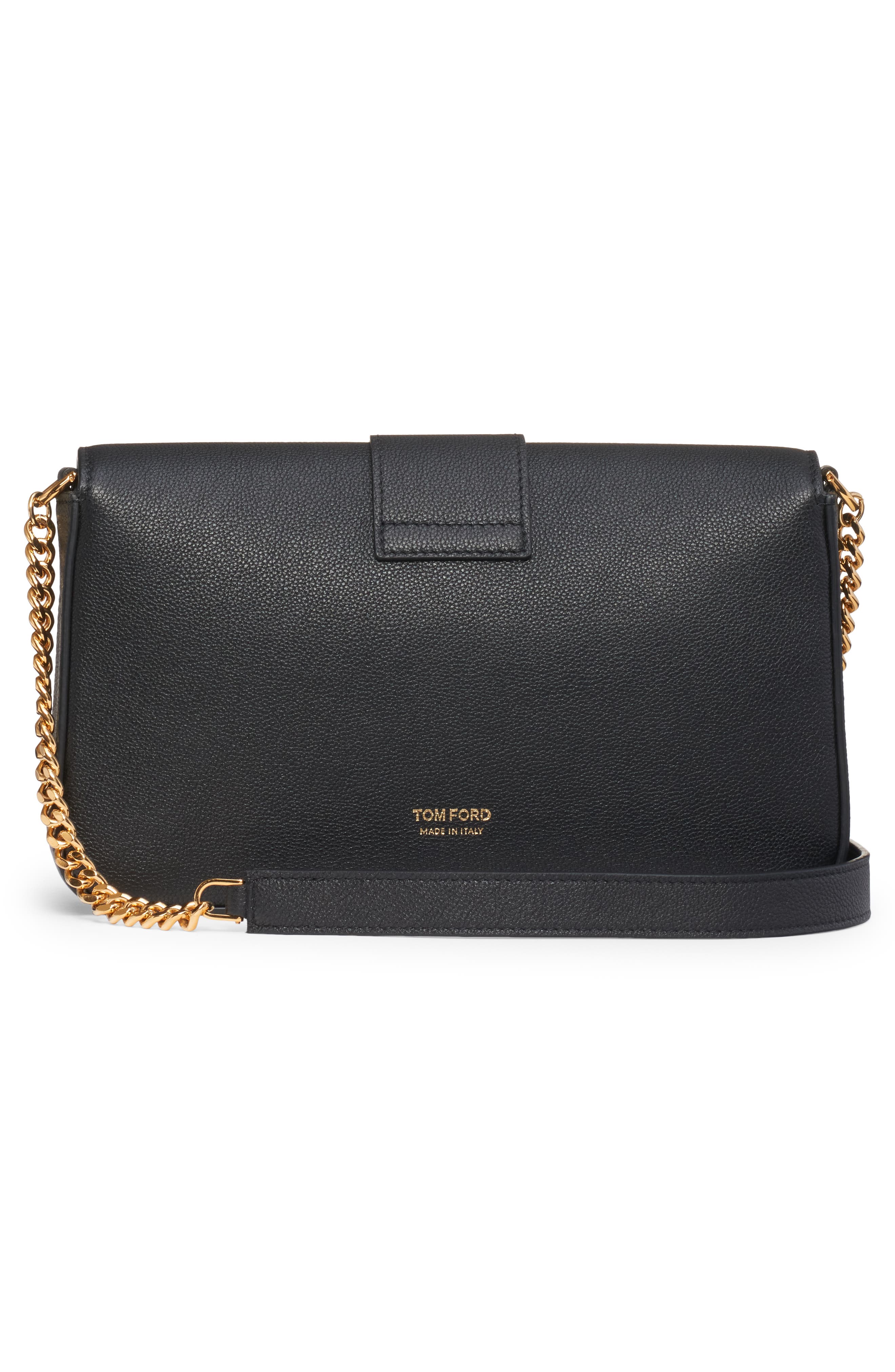 TOM FORD Grained Leather Crossbody Bag, Alternate, color, 