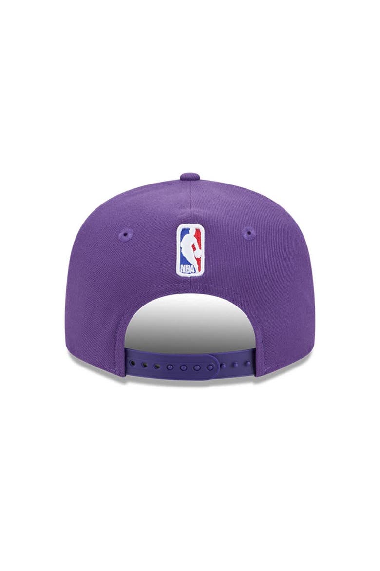 Men's New Era Purple Los Angeles Lakers Jersey Hook Statement Edition 9FIFTY Snapback Hat, Alternate, color, Purple