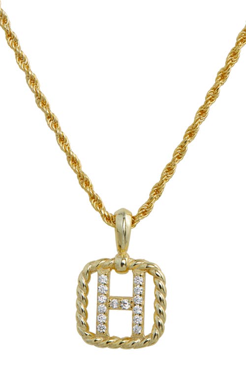 SAVVY CIE JEWELS Initial Pendant Necklace in Yellow-H 