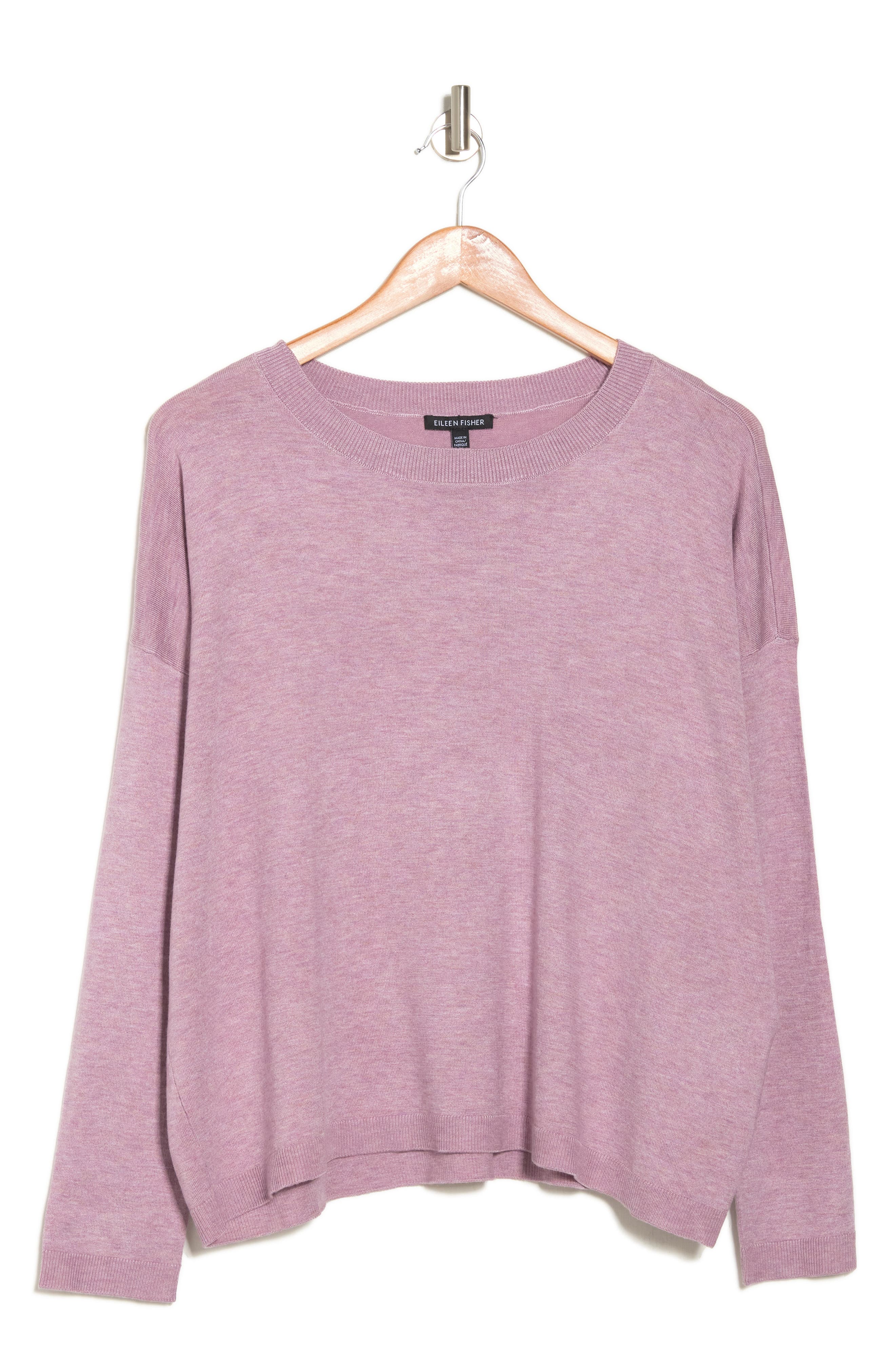 Eileen Fisher Long Sleeve Drop Shoulder Top (Women) | Nordstromrack