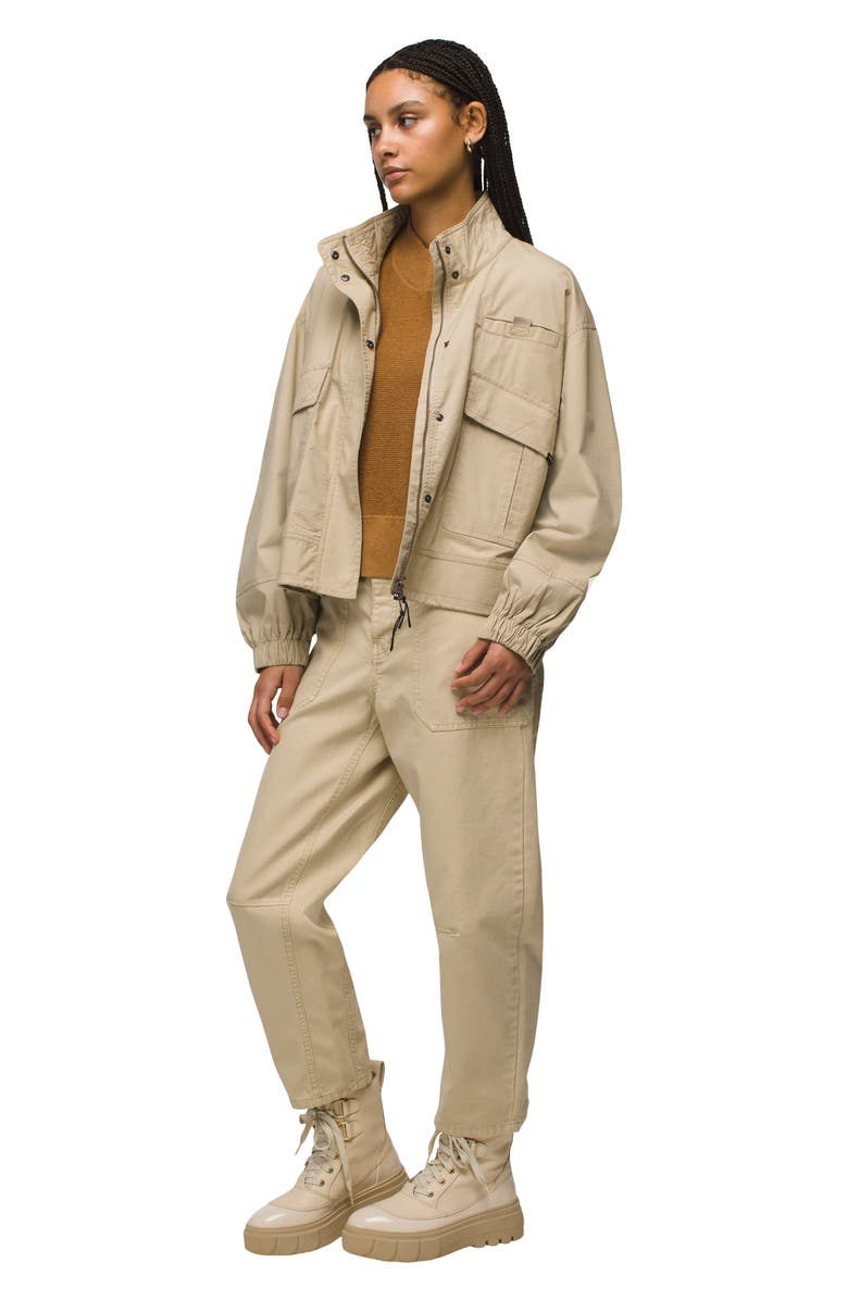 prAna Palisades Organic Cotton Blend Ripstop Jacket, Alternate, color, Sandstone