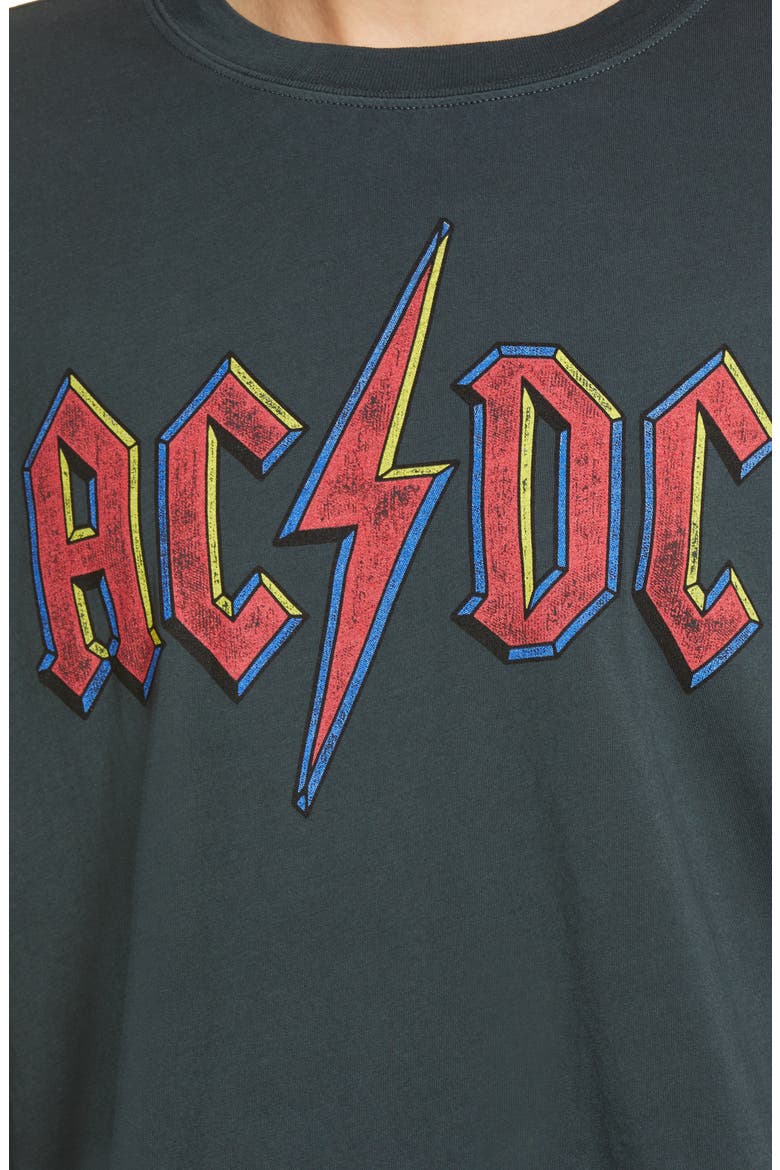 AC/DC Crop Graphic Sweatshirt, Alternate, color, VINTAGE BLACK