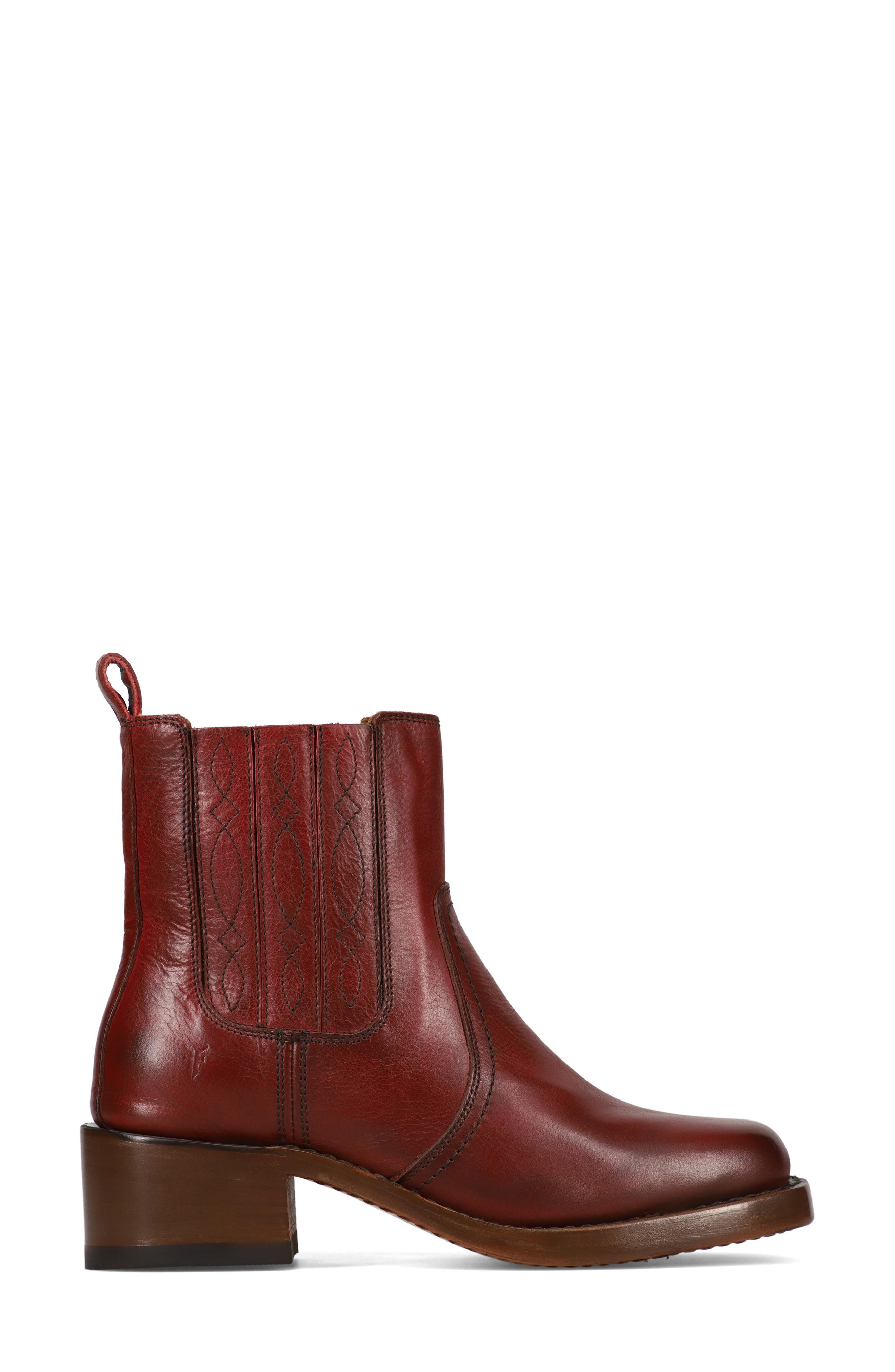 Frye Campus Chelsea Boot, Alternate, color, Merlot