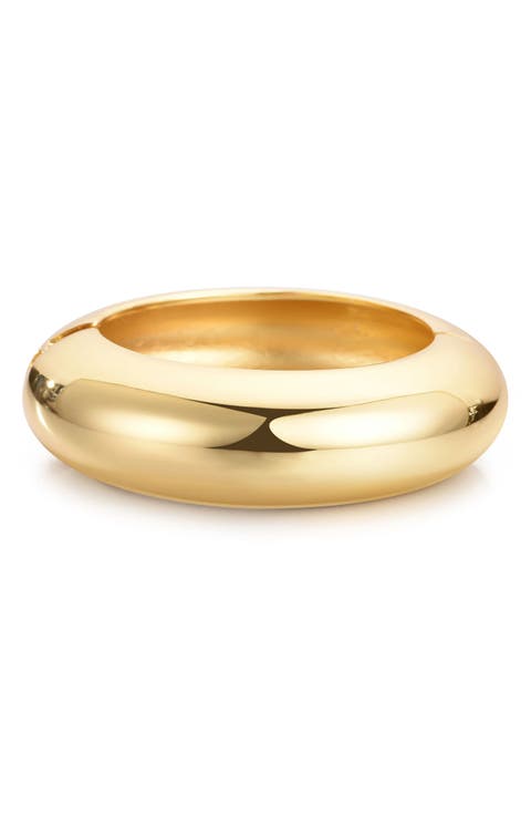 Chunky Dome Hinged Bangle Bracelet