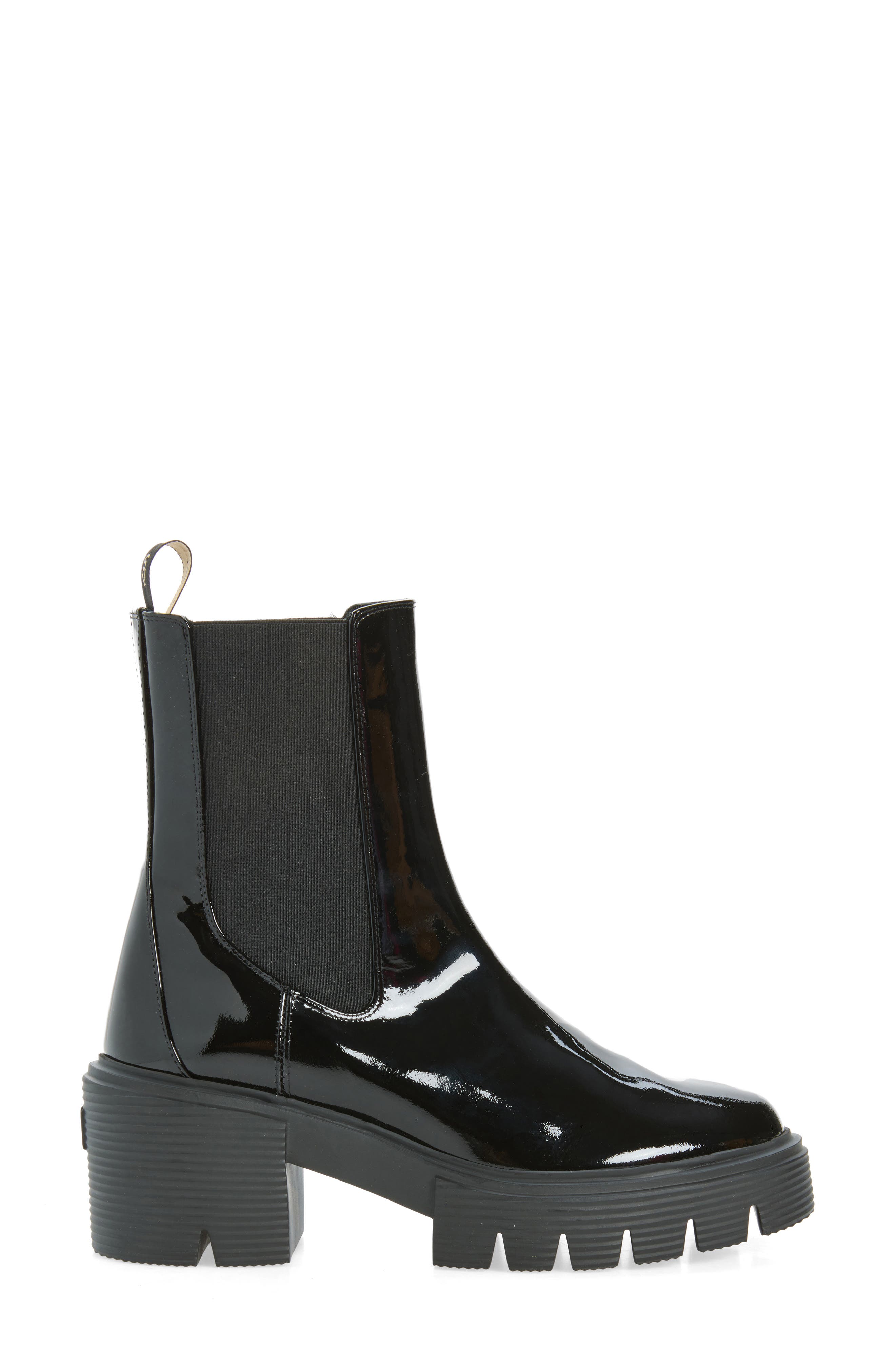 Soho Leather Chelsea Bootie, Alternate, color, BLACK