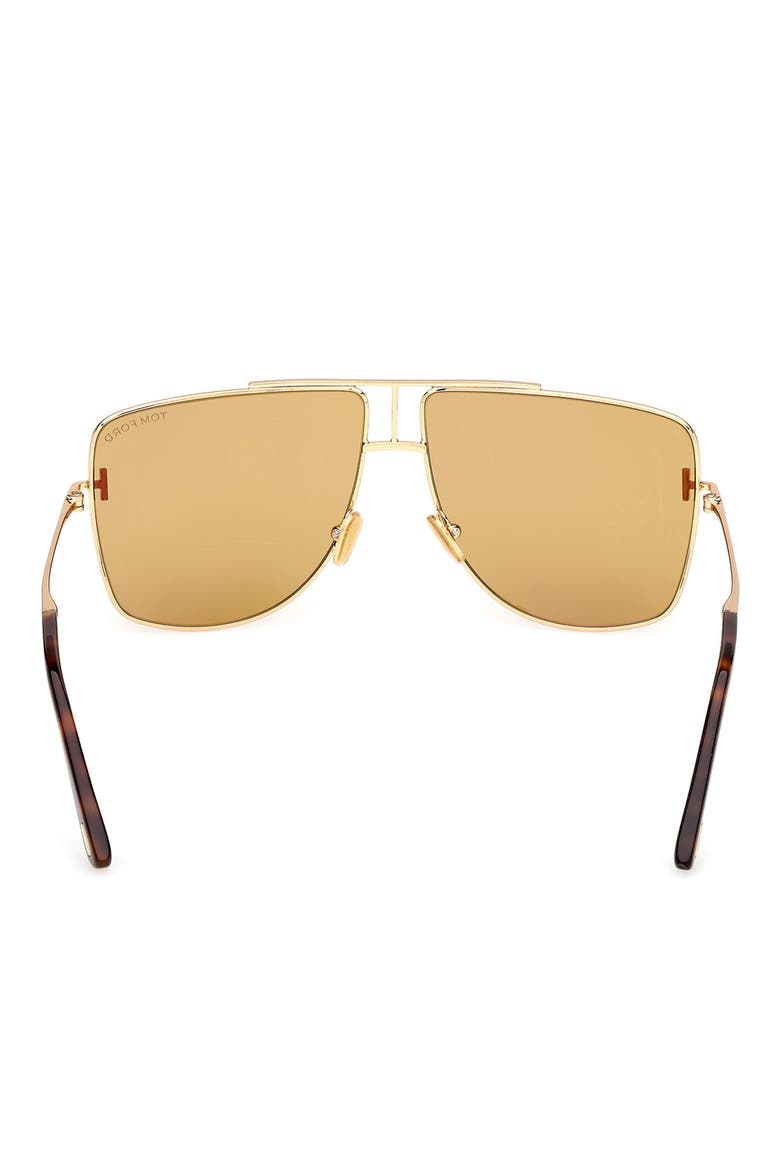 Eliott 59mm Navigator Sunglasses, Alternate, color, YELLOW GOLD / VICUNA LENS