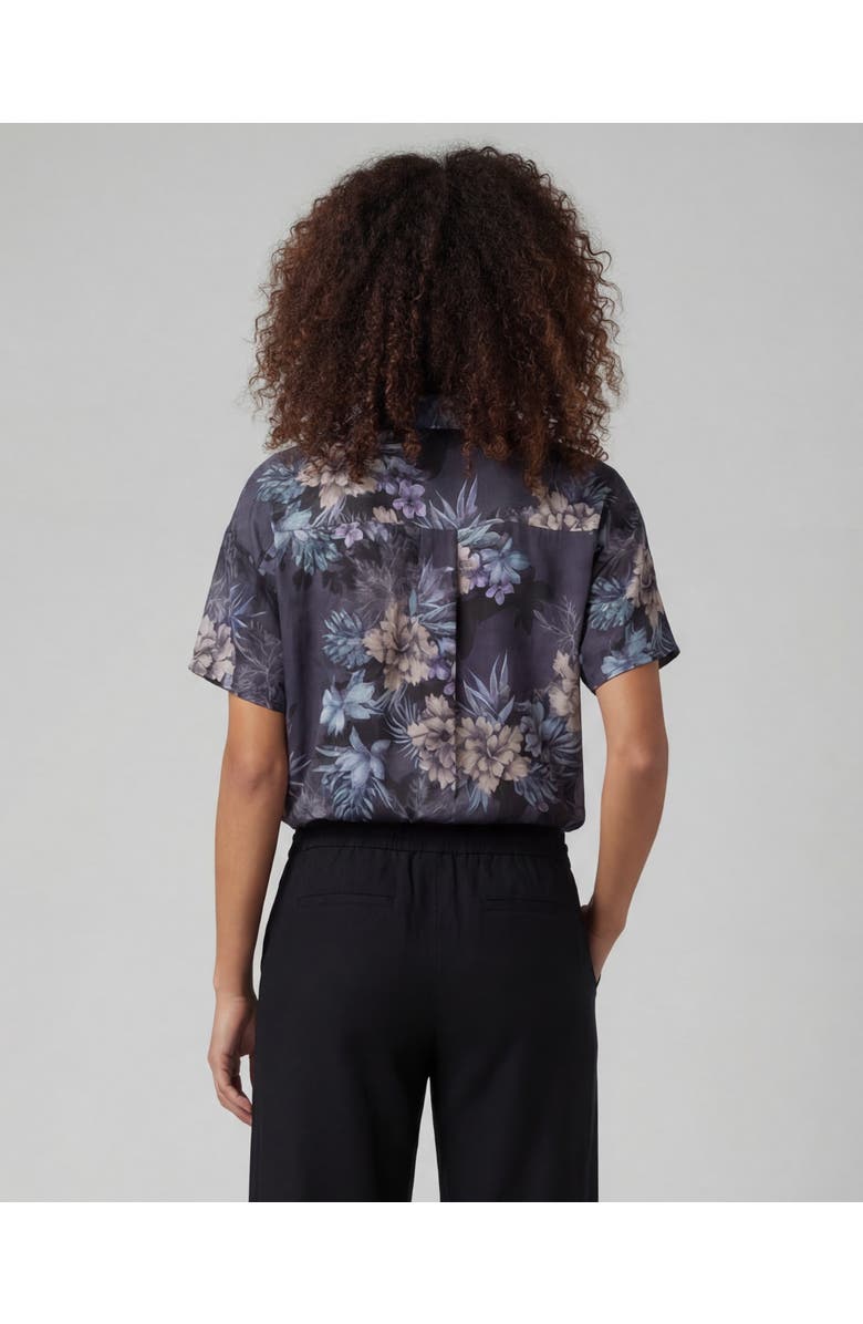 Lords of Harlech Exotic Floral Womens Linen Printed Shirt, Alternate, color, Exotic Floral Black