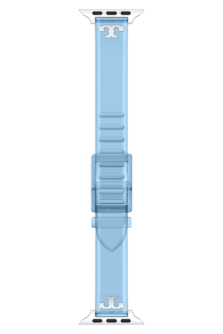 The Single T Jelly 16mm Apple Watch® Watchband, Main, color, BLUE