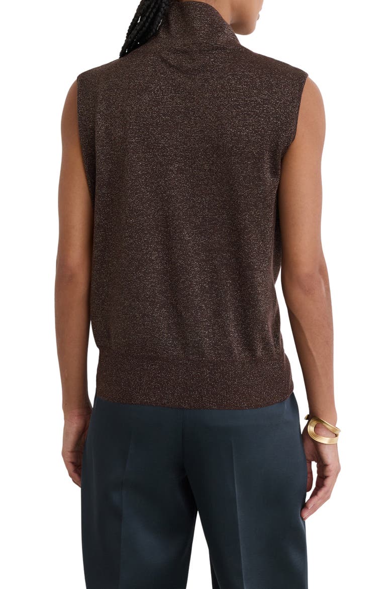 Henry Wool Blend Metallic Sleeveless Knit Top, Alternate, color, CHOCOLATE BROWN