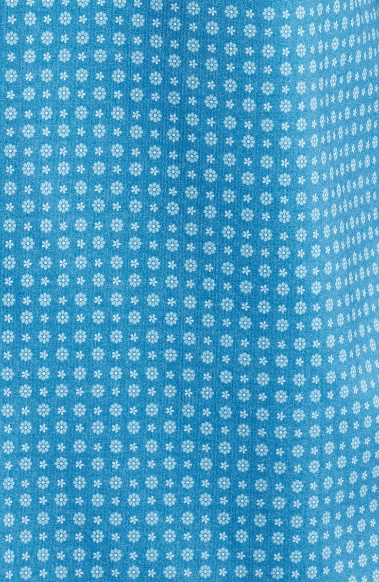 Bugatchi Miles OoohCotton<sup>®</sup> Floral Short Sleeve Button-Up Shirt, Alternate, color, Indigo