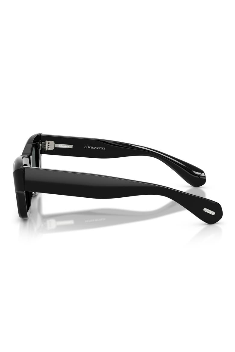 52mm Jil Sander Edition Cat Eye Sunglasses, Alternate, color, BLACK / CARBON GREY