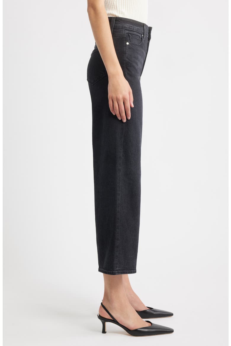 Anessa High Waist Ankle Wide Leg Jeans, Alternate, color, ASTRO BLACK