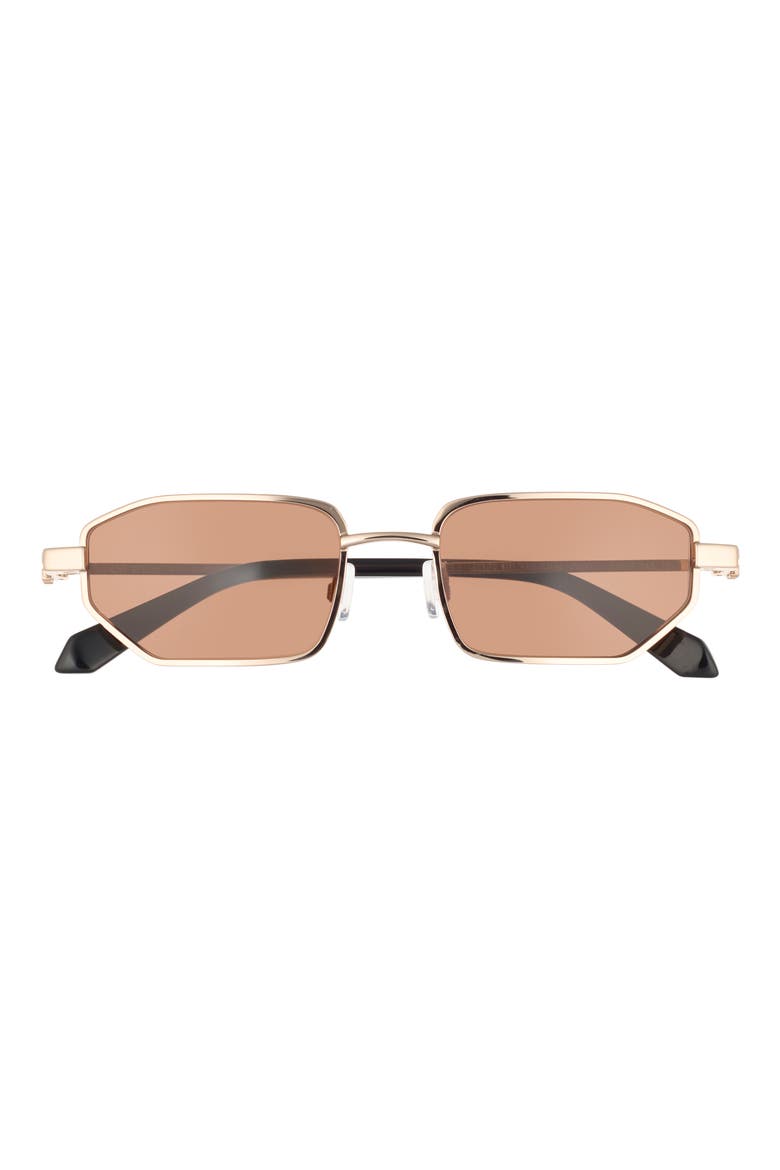 Loa 53mm Rectangular Sunglasses, Main, color, GOLD BROWN